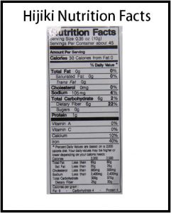 hijiki nutrition facts